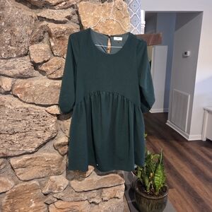 Entro Deep Green Casual Dress